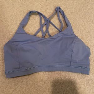 Lululemon strappy sports bra (size 10). Light blue